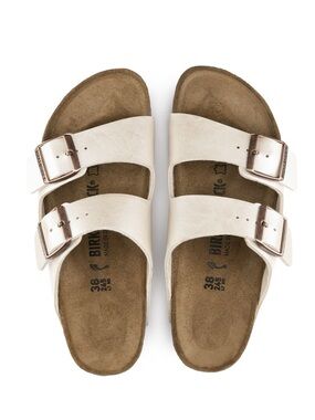 BIRKENSTOCK ‘Arizona’ Sandals in Graceful Pearl White